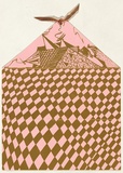 Artist: Kemp, Bronwyn. | Title: Exhibition invitation: Bronwyn Kemp recent ceramics, The Jam Factory Gallery, Adelaide, 1982 | Date: 1981 | Technique: offset-lithograph, printed in colour and gold braid