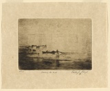 Artist: Boyd, Penleigh. | Title: Hauling the nets. | Date: c.1921 | Technique: drypoint, printed in brown ink with plate-tone, from one plate
