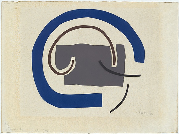Artist: b'Dawson, Janet.' | Title: b'Stencil no.2.' | Date: 1963 | Technique: b'airbrush stencil, printed in colour, from multiple paper stencils' | Copyright: b'\xc2\xa9 Janet Dawson. Licensed by VISCOPY, Australia' Artist: b'Dawson, Janet.' | Title: b'Stencil no.2.' | Date: 1963 | Technique: b'airbrush stencil, printed in colour, from multiple paper stencils' | Copyright: b'\xc2\xa9 Janet Dawson. Licensed by VISCOPY, Australia'