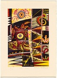 Artist: Tuffery, Michel. | Title: Pa'a Tusi | Date: 1998 | Technique: woodcut, printed in colour, from multiple blocks | Copyright: © Michel Tuffery