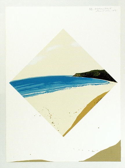 Artist: b'Rose, David.' | Title: b'Bateau Bay VI' | Date: 1974 | Technique: b'screenprint, printed in colour, from multiple stencils' Artist: b'Rose, David.' | Title: b'Bateau Bay VI' | Date: 1974 | Technique: b'screenprint, printed in colour, from multiple stencils'