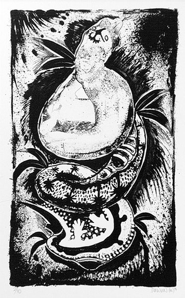 Artist: b'Duwun, Anthony Lee.' | Title: b'Rainbow Spirit' | Date: 1995 | Technique: b'lithograph, printed in black ink, from one stone' Artist: b'Duwun, Anthony Lee.' | Title: b'Rainbow Spirit' | Date: 1995 | Technique: b'lithograph, printed in black ink, from one stone'