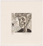 Artist: Hetherington, Norman. | Title: Self portrait | Date: c.2003 | Technique: etching and aquatint, printed in black ink, from one plate