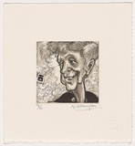 Artist: Hetherington, Norman. | Title: Self portrait | Date: c.2003 | Technique: etching and aquatint, printed in black ink, from one plate