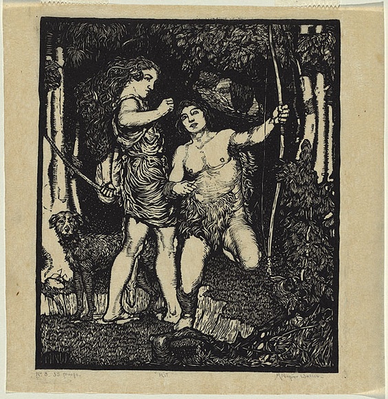 Artist: b'Waller, M. Napier.' | Title: b'Hit.' | Date: (1923) | Technique: b'linocut, printed in black ink, from one block' Artist: b'Waller, M. Napier.' | Title: b'Hit.' | Date: (1923) | Technique: b'linocut, printed in black ink, from one block'