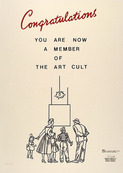 Artist: b'TYNDALL, Peter' | Title: b'A person looks at a work of art, someone looks at something' | Date: 1987 | Technique: b'photo-screenprint, printed in colour, from one screen and one stamp' Artist: b'TYNDALL, Peter' | Title: b'A person looks at a work of art, someone looks at something' | Date: 1987 | Technique: b'photo-screenprint, printed in colour, from one screen and one stamp'