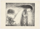 Artist: BOYD, Arthur | Title: St Francis when young turning aside. | Date: (1965) | Technique: lithograph, printed in black ink, from one plate | Copyright: This work appears on screen courtesy of Bundanon Trust