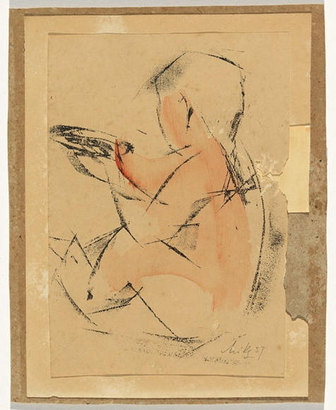 Artist: b'Miksevicius, Jurgis.' | Title: b'Helena' | Date: 1957 | Technique: b'lithograph, printed in black ink, from one plate' Artist: b'Miksevicius, Jurgis.' | Title: b'Helena' | Date: 1957 | Technique: b'lithograph, printed in black ink, from one plate'