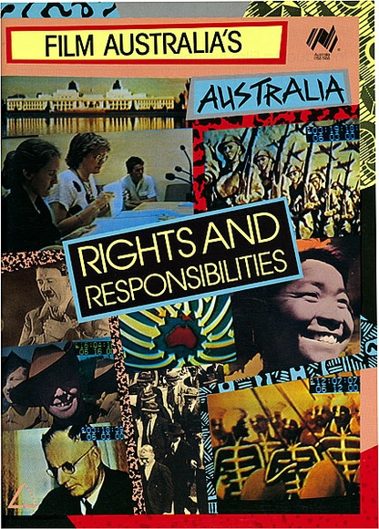 Artist: b'FILM AUSTRALIA' | Title: b'Publication: Rights and Responsibilities' | Date: c1990 | Technique: b'offset-lithograph' Artist: b'FILM AUSTRALIA' | Title: b'Publication: Rights and Responsibilities' | Date: c1990 | Technique: b'offset-lithograph'