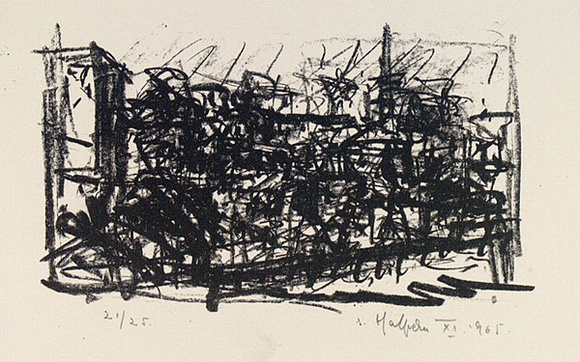 Artist: b'Halpern, Stacha.' | Title: b'not titled [Paris scene]' | Date: 1965, November | Technique: b'lithograph, printed in black ink, from one stone [or plate]'