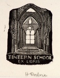 Artist: OGILVIE, Helen | Title: not titled [Arched passageway leading to window at end]. | Date: c.1944 | Technique: wood-engraving, printed in black ink, from one block