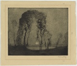 Artist: LONG, Sydney | Title: Pastoral sandgrain | Date: 1918 | Technique: aquatint, sandgrain etching from one copper plate | Copyright: Reproduced with the kind permission of the Ophthalmic Research Institute of Australia