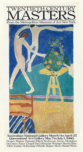 Title: Twentieth century masters from the Metropolitan Museum of Art New York [Australian National Gallery exhibition poster]