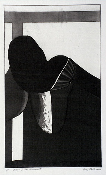 Artist: b'BALDESSIN, George' | Title: b'Design for city monument.' | Date: 1966 | Technique: b'etching and aquatint, printed in black ink, from one plate' Artist: b'BALDESSIN, George' | Title: b'Design for city monument.' | Date: 1966 | Technique: b'etching and aquatint, printed in black ink, from one plate'