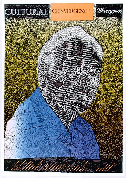 Artist: b'ARNOLD, Raymond' | Title: b'Cultural convergence divergence, Jack Davis.' | Date: 1988 | Technique: b'screenprint, printed in colour, from five stencils'