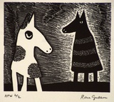 Artist: b'Green, Rona.' | Title: b'Pound for pound' | Date: 2000, September | Technique: b'wood engraving, printed in black ink, from one block'