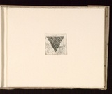 Artist: Mann, Gillian. | Title: (triangle containing text). | Date: 1981 | Technique: etching, printed in black ink, from one plate