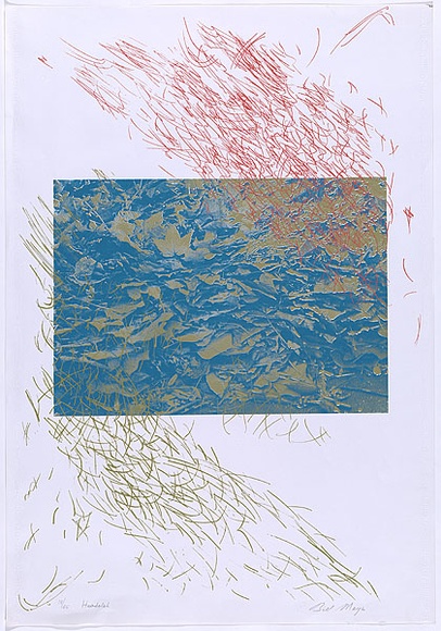 Artist: b'MEYER, Bill' | Title: b'Havdolah' | Date: 1980 | Technique: b'screenprint, printed in four colours, from two photo-duotone screens and two hand-drawn with charcoal on acetate for indirect photo-screens' | Copyright: b'\xc2\xa9 Bill Meyer' Artist: b'MEYER, Bill' | Title: b'Havdolah' | Date: 1980 | Technique: b'screenprint, printed in four colours, from two photo-duotone screens and two hand-drawn with charcoal on acetate for indirect photo-screens' | Copyright: b'\xc2\xa9 Bill Meyer'
