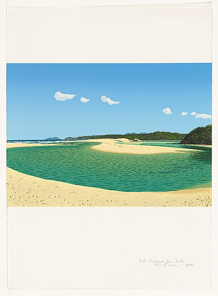 Artist: b'Rose, David.' | Title: b'Souvenir from Valla' | Date: 1984 | Technique: b'screenprint, printed in colour, from multiple stencils'