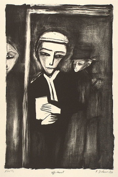 Artist: b'Dickerson, Robert.' | Title: b'Affidavit' | Date: 1990 | Technique: b'lithograph, printed in black ink, from one stone' Artist: b'Dickerson, Robert.' | Title: b'Affidavit' | Date: 1990 | Technique: b'lithograph, printed in black ink, from one stone'