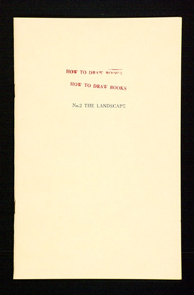 Artist: b'Todd, Geoff.' | Title: b'How to draw books No. 2 - The landscape.' | Date: 1978 | Technique: b'offset-lithograph and rubber stamps' | Copyright: b'This work appears on screen courtesy of the artist and copyright holder' Artist: b'Todd, Geoff.' | Title: b'How to draw books No. 2 - The landscape.' | Date: 1978 | Technique: b'offset-lithograph and rubber stamps' | Copyright: b'This work appears on screen courtesy of the artist and copyright holder'