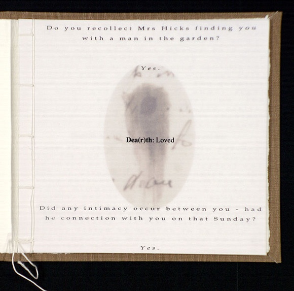Artist: b'Brennan, Anne.' | Title: b'Dea(r)th. A book of 10 pages. 5 pages of photographs and 5 pages of text in a folder covered in brown canvas.' | Date: 1996 | Technique: b'letterpress, printed in black ink; colour type c print' Artist: b'Brennan, Anne.' | Title: b'Dea(r)th. A book of 10 pages. 5 pages of photographs and 5 pages of text in a folder covered in brown canvas.' | Date: 1996 | Technique: b'letterpress, printed in black ink; colour type c print'