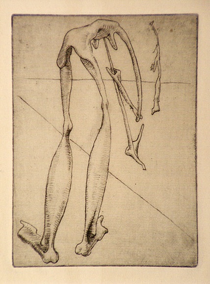 Artist: b'Graham, Geoffrey.' | Title: b'Leaning figure supported by one arm' | Date: c.1938 | Technique: b'etching, printed in black ink, from one plate' Artist: b'Graham, Geoffrey.' | Title: b'Leaning figure supported by one arm' | Date: c.1938 | Technique: b'etching, printed in black ink, from one plate'