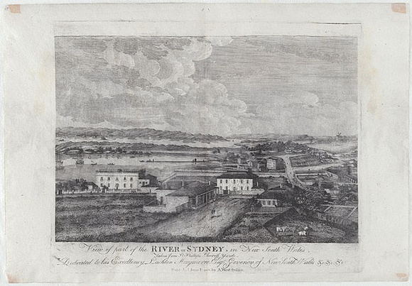 Artist: b'UNKNOWN ARTIST,' | Title: bView of part of the river of Sydney, in New South Wales. Taken from St. Phillip's church yard. | Date: 1813 | Technique: b'engraving, printed in black ink, from one copper plate' Artist: b'UNKNOWN ARTIST,' | Title: bView of part of the river of Sydney, in New South Wales. Taken from St. Phillip's church yard. | Date: 1813 | Technique: b'engraving, printed in black ink, from one copper plate'