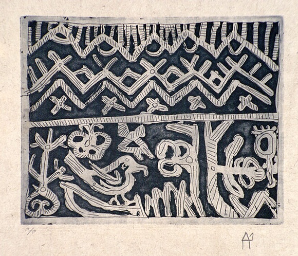 Artist: b'Wahdu Saietow.' | Title: b'The Hills of Chiangshien' | Date: 1991 | Technique: b'etching, printed in black ink, from one plate' Artist: b'Wahdu Saietow.' | Title: b'The Hills of Chiangshien' | Date: 1991 | Technique: b'etching, printed in black ink, from one plate'