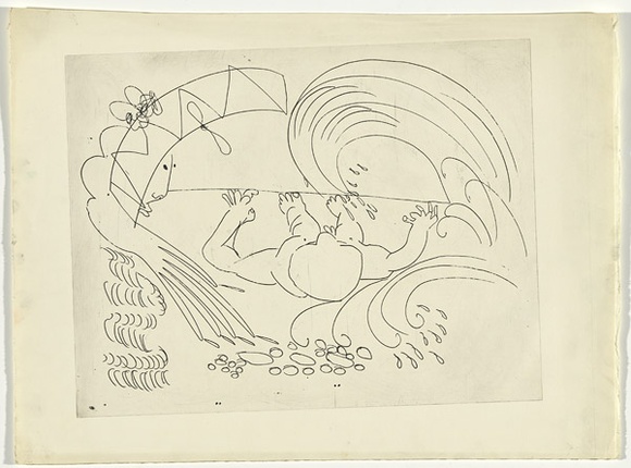 Artist: b'BOYD, Arthur' | Title: b'Bert Hinkler washed ashore.' | Date: (1968-69) | Technique: b'etching, printed in black ink, from one plate' | Copyright: b'Reproduced with permission of Bundanon Trust' Artist: b'BOYD, Arthur' | Title: b'Bert Hinkler washed ashore.' | Date: (1968-69) | Technique: b'etching, printed in black ink, from one plate' | Copyright: b'Reproduced with permission of Bundanon Trust'