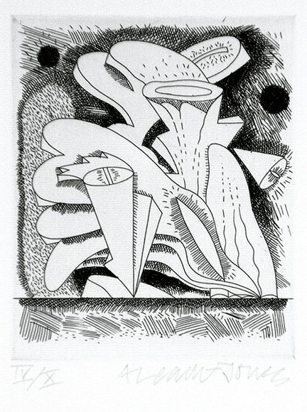 Artist: b'LEACH-JONES, Alun' | Title: b'not titled' | Date: 1987 | Technique: b'hardground etching, printed in black ink, from one zinc plate' | Copyright: b'Courtesy of the artist' Artist: b'LEACH-JONES, Alun' | Title: b'not titled' | Date: 1987 | Technique: b'hardground etching, printed in black ink, from one zinc plate' | Copyright: b'Courtesy of the artist'