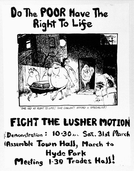Artist: b'Ridley, Dawn.' | Title: b'Fight the Lusher motion' | Date: 1979 | Technique: b'screenprint, printed in black ink, from one stencil' Artist: b'Ridley, Dawn.' | Title: b'Fight the Lusher motion' | Date: 1979 | Technique: b'screenprint, printed in black ink, from one stencil'