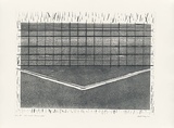 Artist: MEYER, Bill | Title: Grid with chevron Gap | Date: 1981 | Technique: photo-etching, aquatint, drypoint, printed in black ink, from one zinc plate | Copyright: © Bill Meyer
