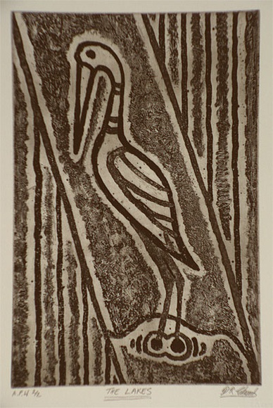 Artist: b'Edwards, David.' | Title: b'The lakes' | Date: 1999, April | Technique: b'aquatint and sugarlift, printed in black ink, from one plate' Artist: b'Edwards, David.' | Title: b'The lakes' | Date: 1999, April | Technique: b'aquatint and sugarlift, printed in black ink, from one plate'
