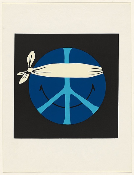 Artist: b'Breen, Len.' | Title: b'Blind peace (A decorative poster)' | Date: October 1974 | Technique: b'screenprint, printed in colour inks, from four stencils' Artist: b'Breen, Len.' | Title: b'Blind peace (A decorative poster)' | Date: October 1974 | Technique: b'screenprint, printed in colour inks, from four stencils'