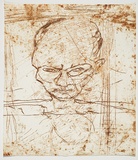Artist: PARR, Mike | Title: Alphabet/Haemorrhage. | Date: 1992-93 | Technique: etching, printed in red ochre ink, from one plate
