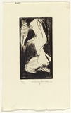 Artist: WALKER, Murray | Title: (Nude preening) | Technique: etching, printed in black ink, from one plate
