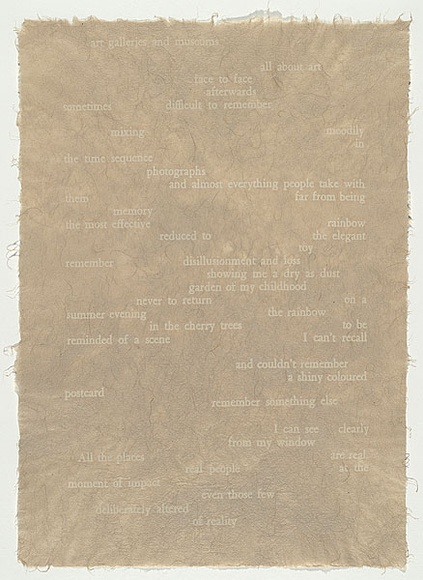 Artist: b'MADDOCK, Bea' | Title: b'Four pages (IV)' | Date: 1988 | Technique: b'letterpress, printed in white ink, from commercial printing plates' Artist: b'MADDOCK, Bea' | Title: b'Four pages (IV)' | Date: 1988 | Technique: b'letterpress, printed in white ink, from commercial printing plates'