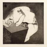 Artist: BALDESSIN, George | Title: Performance II. | Date: 1965 | Technique: etching and aquatint, printed in black ink, from one plate