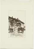 Artist: Hopkins, Livingston. | Title: The Rocks, Govenor Bourke Hotel. | Date: 1886 | Technique: etching and aquatint, printed in brown ink, from one plate