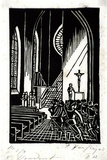 Artist: Haefliger, Paul. | Title: Illustration for Oscar Wilde tale | Date: 1931-33 | Technique: woodcut, printed in black ink, from one block