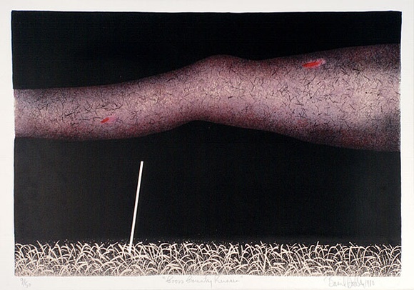 Artist: Hadley, Basil. | Title: Cross country runner | Date: 1980 | Technique: lithograph, printed in colour, from multiple stones [or plates]