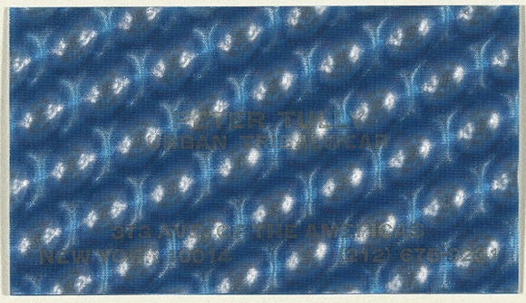 Artist: b'McDiarmid, David.' | Title: b'Business card: Peter Tully urban tribal wear' | Date: 1980 | Technique: b'lithograph, printed in colour, from multiple plates' | Copyright: b'Courtesy of copyright owner, Merlene Gibson (sister)' Artist: b'McDiarmid, David.' | Title: b'Business card: Peter Tully urban tribal wear' | Date: 1980 | Technique: b'lithograph, printed in colour, from multiple plates' | Copyright: b'Courtesy of copyright owner, Merlene Gibson (sister)'