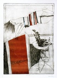 Artist: BALDESSIN, George | Title: Doors. | Date: 1966 | Technique: colour etching