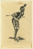 Title: Corroboree Dress, Aranda Tribe, C.A. | Date: 1930s | Technique: monotype, printed in black ink