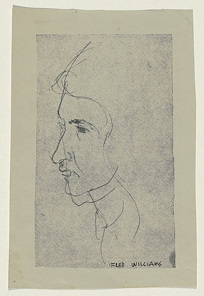 Artist: b'WILLIAMS, Fred' | Title: b'Head of a girl' | Date: c.1950 | Technique: b'dyeline' | Copyright: b'\xc2\xa9 Fred Williams Estate'