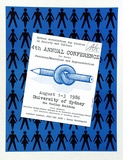 Artist: Stejskal, Josef Lada. | Title: Sydney Association for Studies in Society and Culture: 4th Annual Conference ... University of Sydney. | Date: 1986 | Technique: offset-lithograph, printed in black ink, from one plate