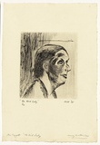 Artist: WALKER, Murray | Title: Mrs Hoggett the bird lady | Date: 1961 | Technique: drypoint, printed in black ink, from one plate