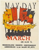 Artist: UNKNOWN | Title: May Day march: for a united opposition to the State Government. | Date: c.1979 | Technique: screenprint, printed in colour, from multiple stencils