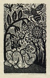Artist: b'HANRAHAN, Barbara' | Title: b'Song be Delicate' | Date: 1983 | Technique: b'wood-engraving, printed in black ink, from one block'